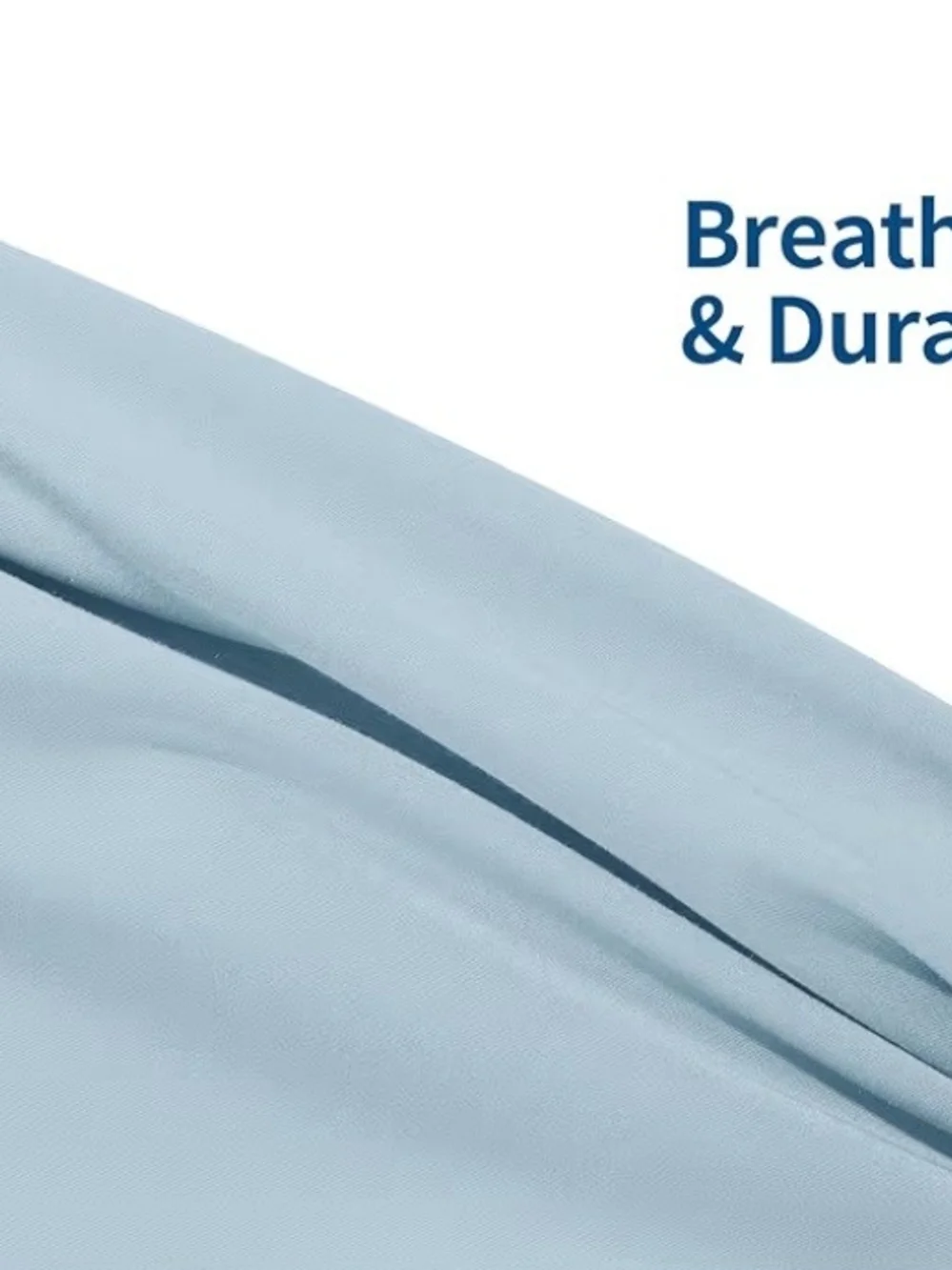 Sky Blue Breathable Bed Sheet Set - 3 Piece Twin Set